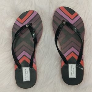 KATE SPADE Nanette Chevron Flip Flops NEW!
